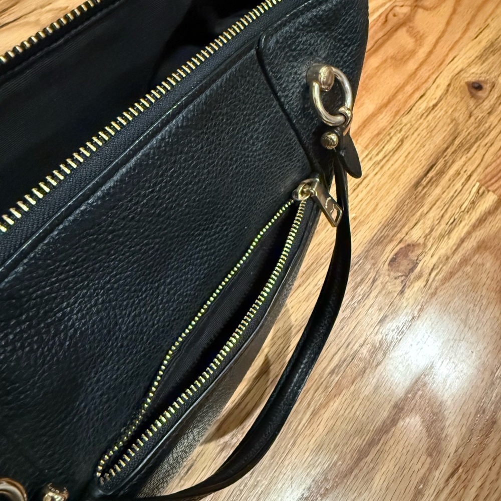 AUTHENTIC Coach Black Kacey Satchel Shoulder Bag (Medium) - Picture 5 of 9